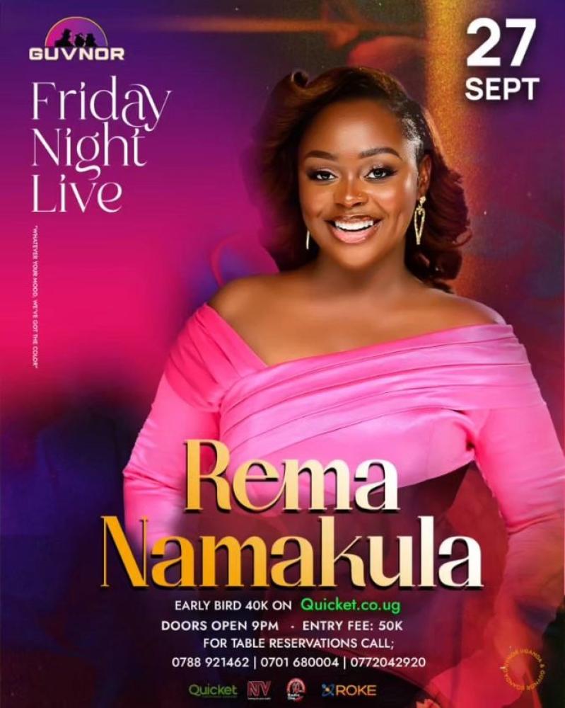 Rema Namakula at Guvnor: Friday Night Live