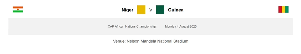 Niger Vs Guinea