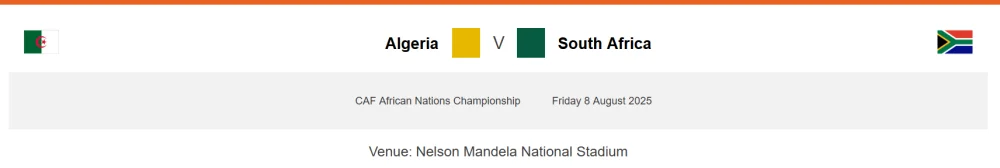 Algeria Vs South Africa