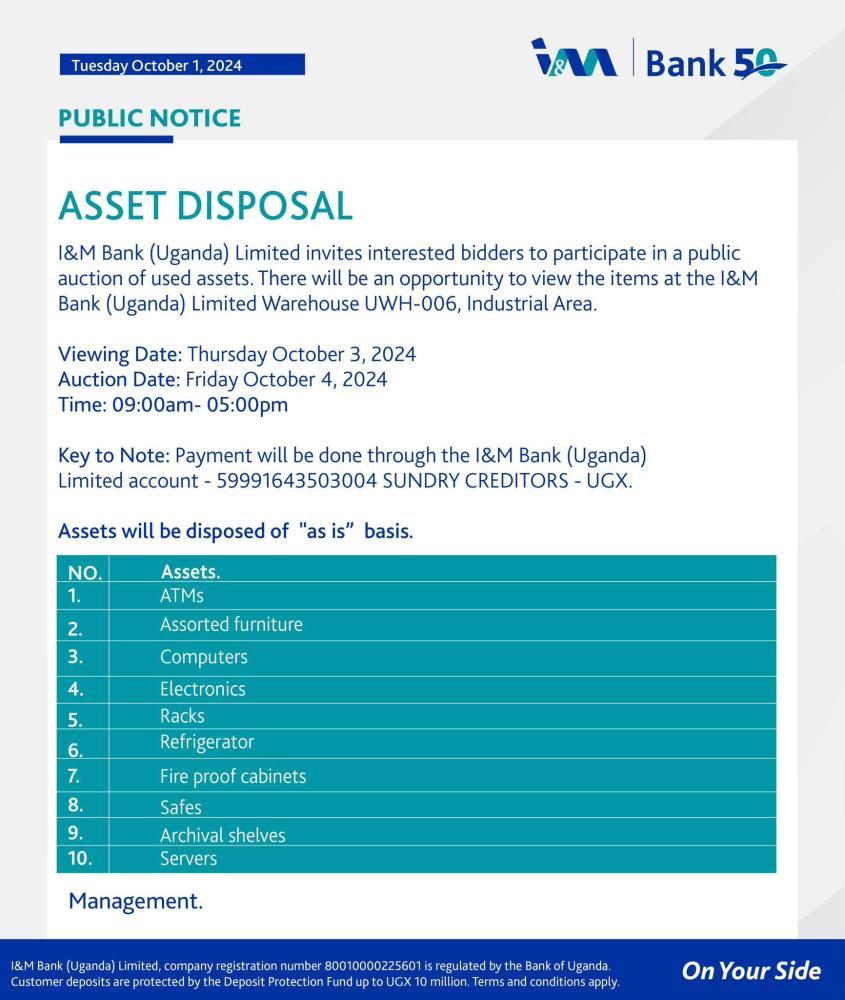 A Call for Bidders on Asset Disposal