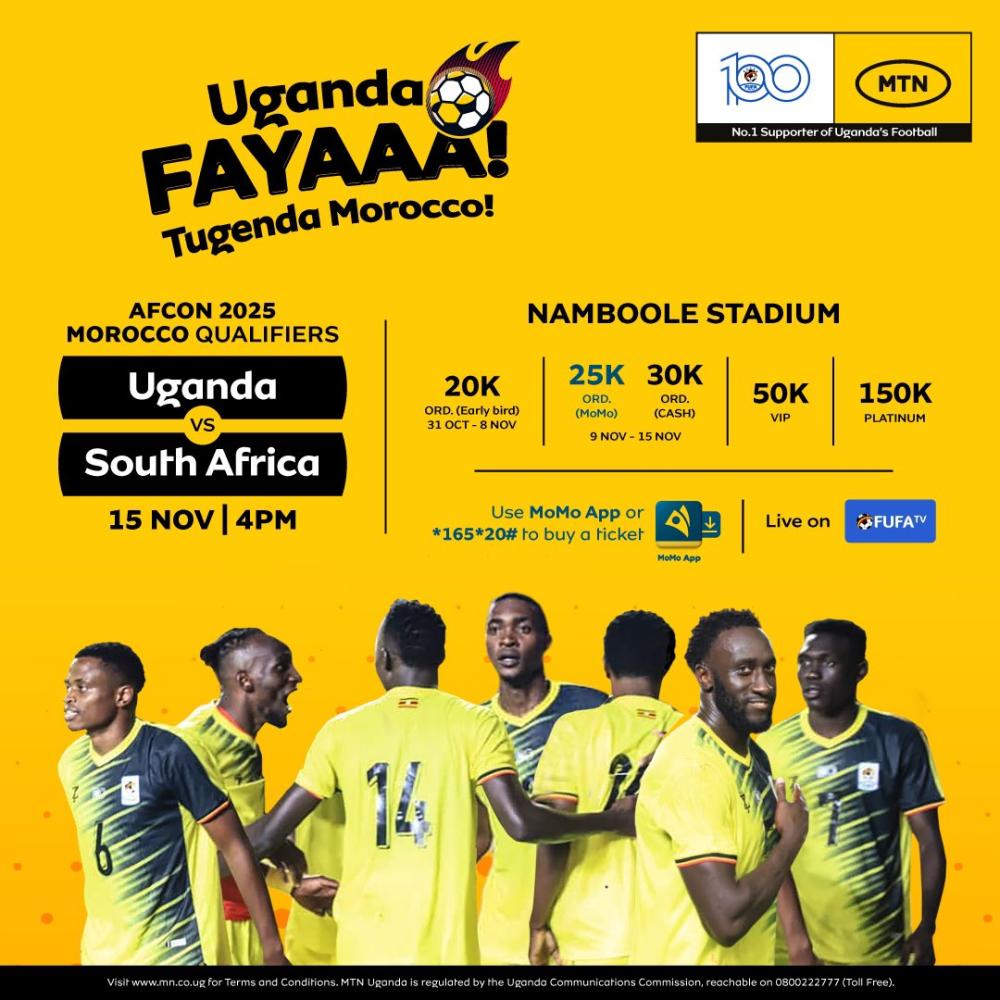 Uganda vs South Africa Live at Namboole: AFCON 2025 Qualifiers