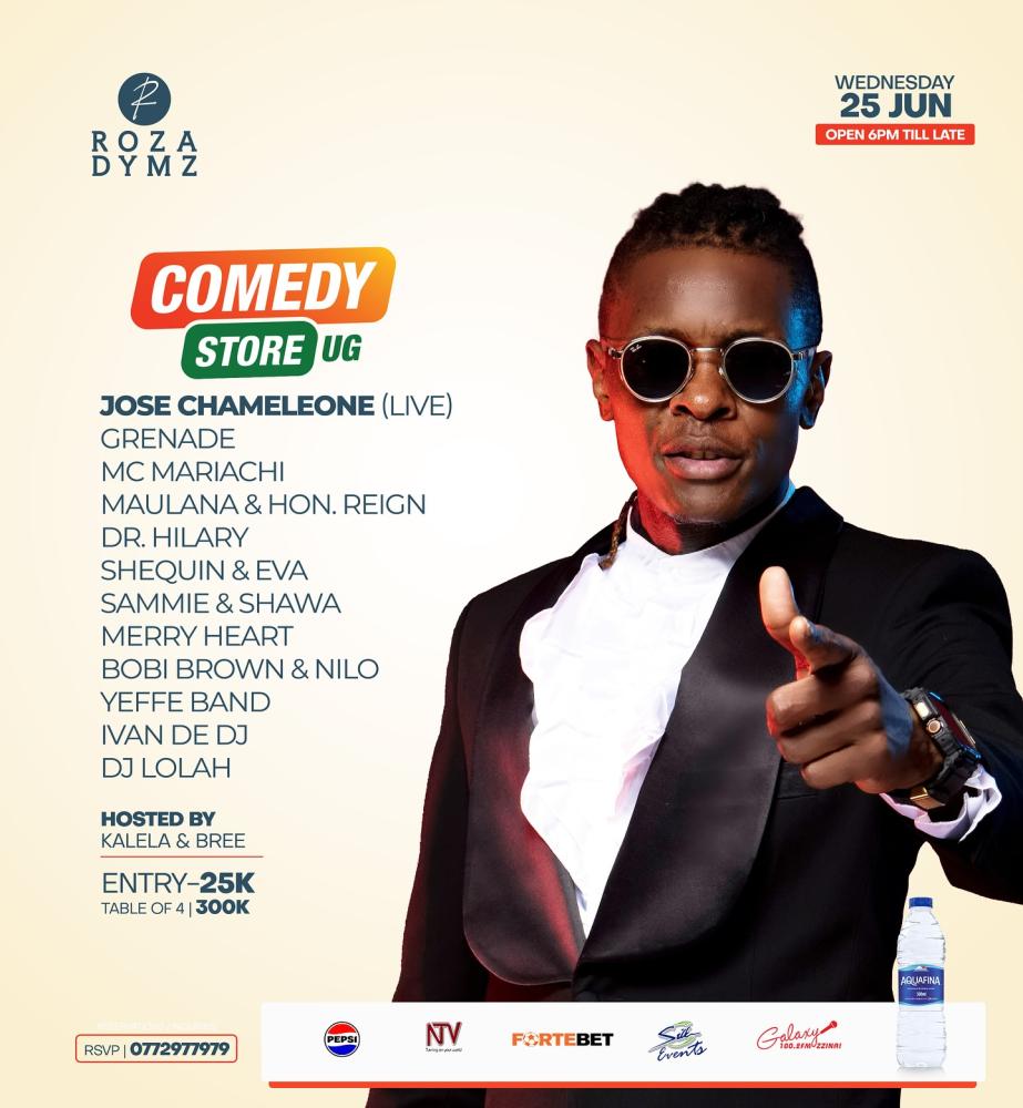 Dr Jose Chameleone Back at Comedy Store 25th June